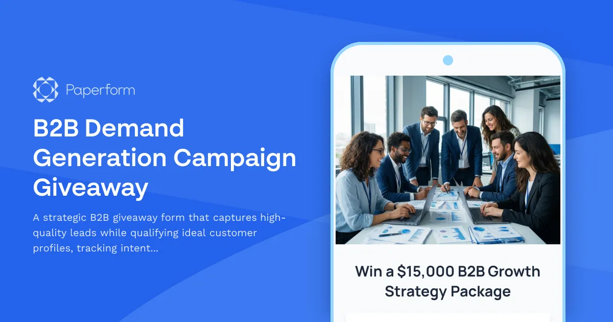 B2B Demand Generation Campaign Giveaway