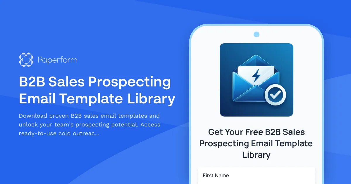 B2B Sales Prospecting Email Template Library