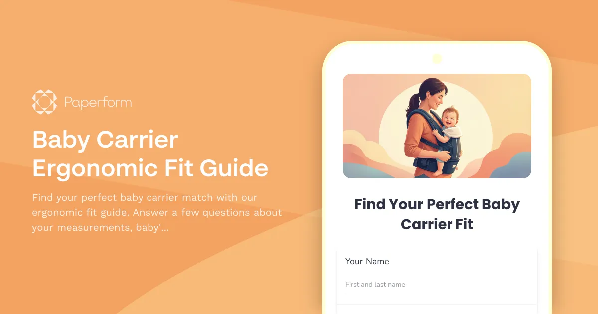 Baby Carrier Ergonomic Fit Guide