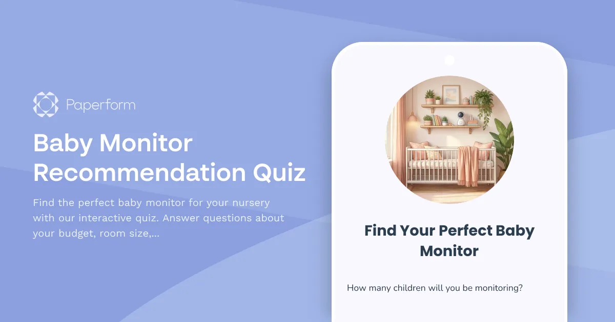 Baby Monitor Recommendation Quiz