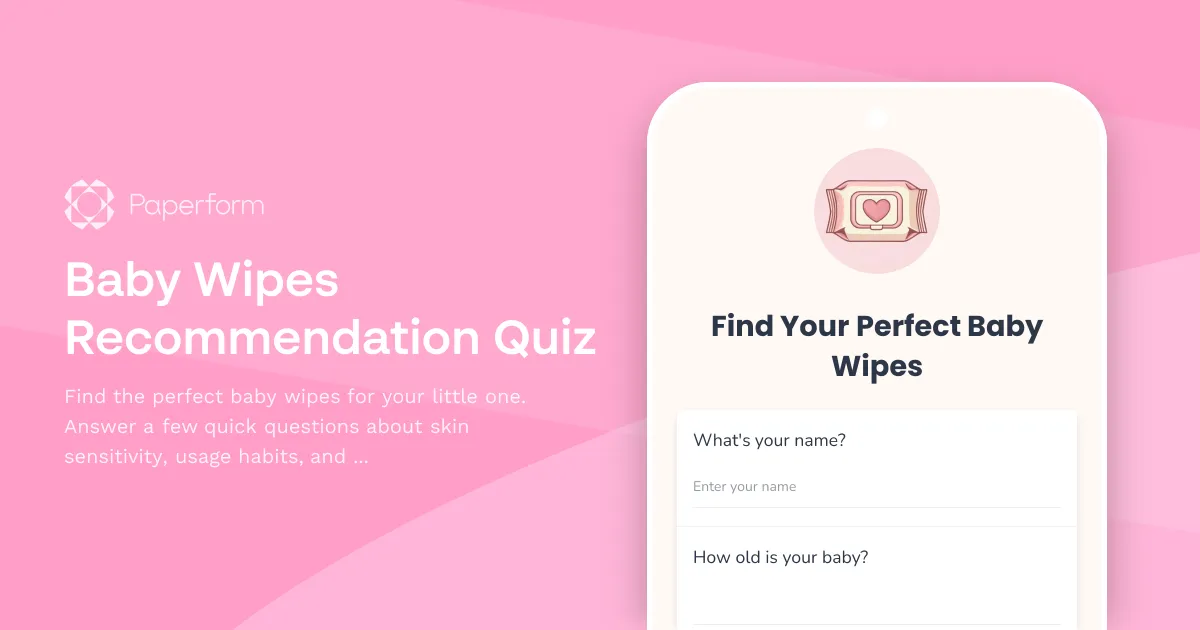 Baby Wipes Recommendation Quiz