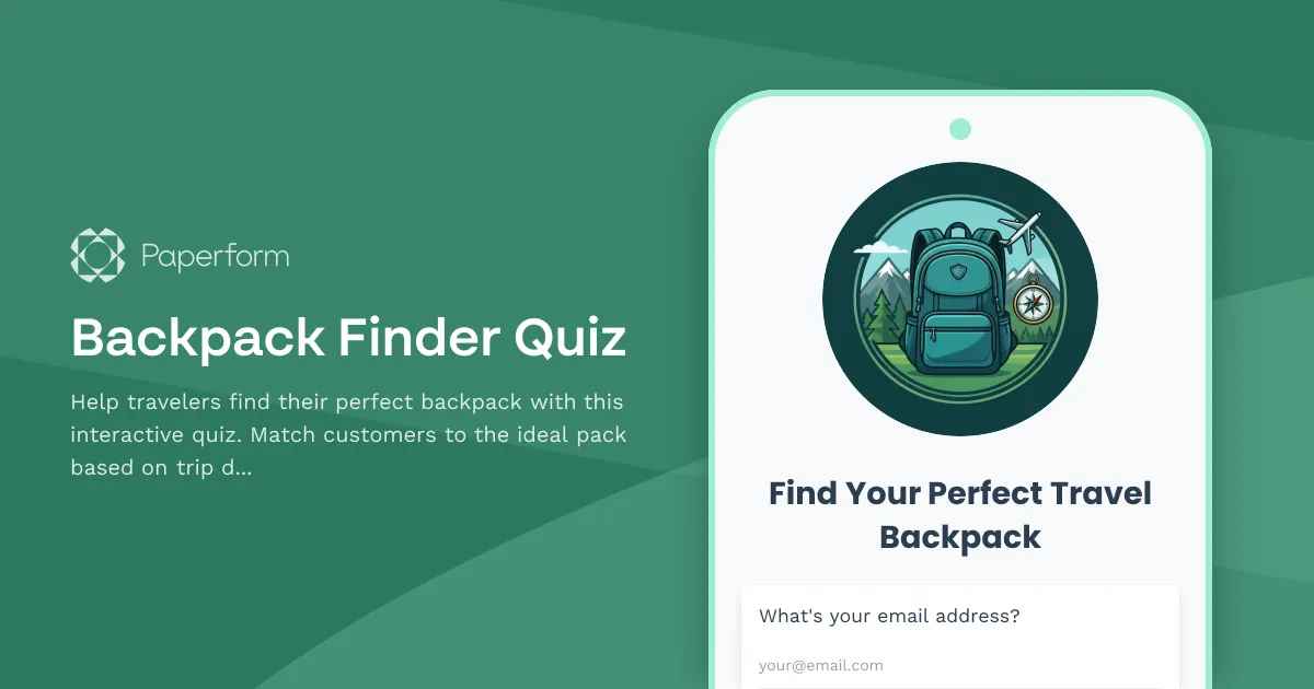 Backpack Finder Quiz