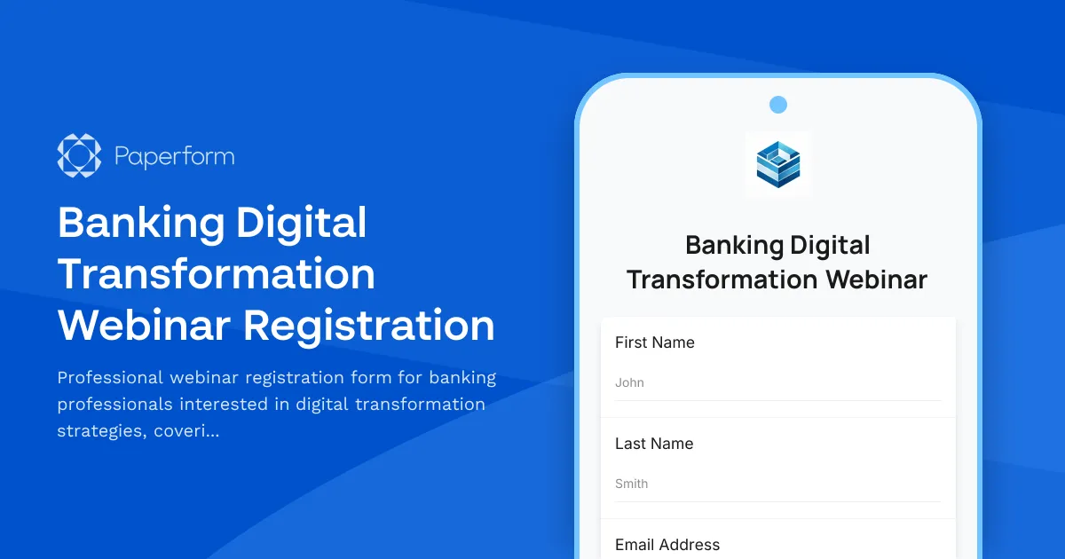 Banking Digital Transformation Webinar Registration