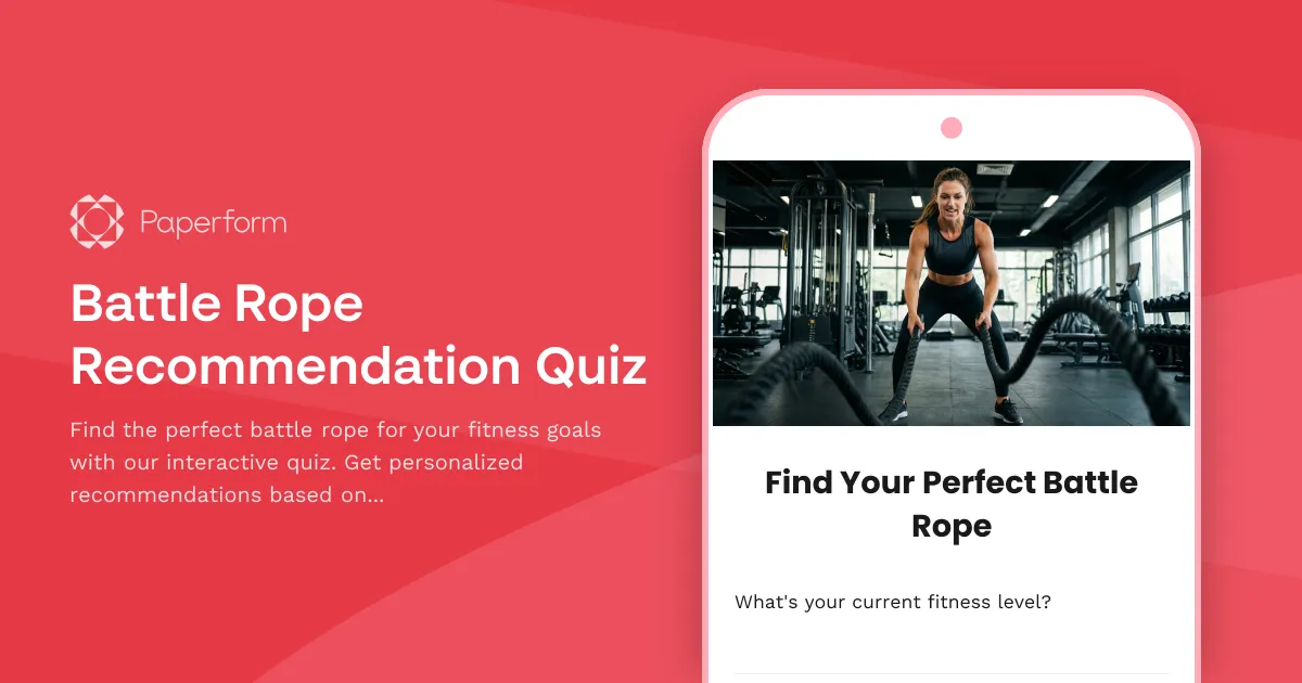 Battle Rope Recommendation Quiz