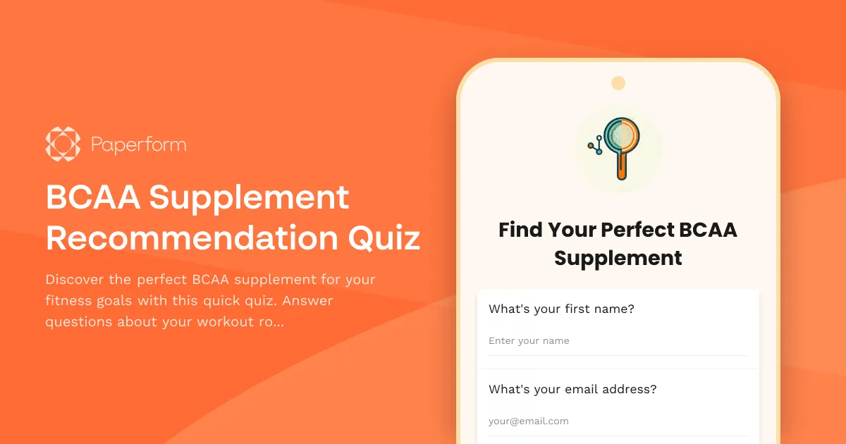 BCAA Supplement Recommendation Quiz