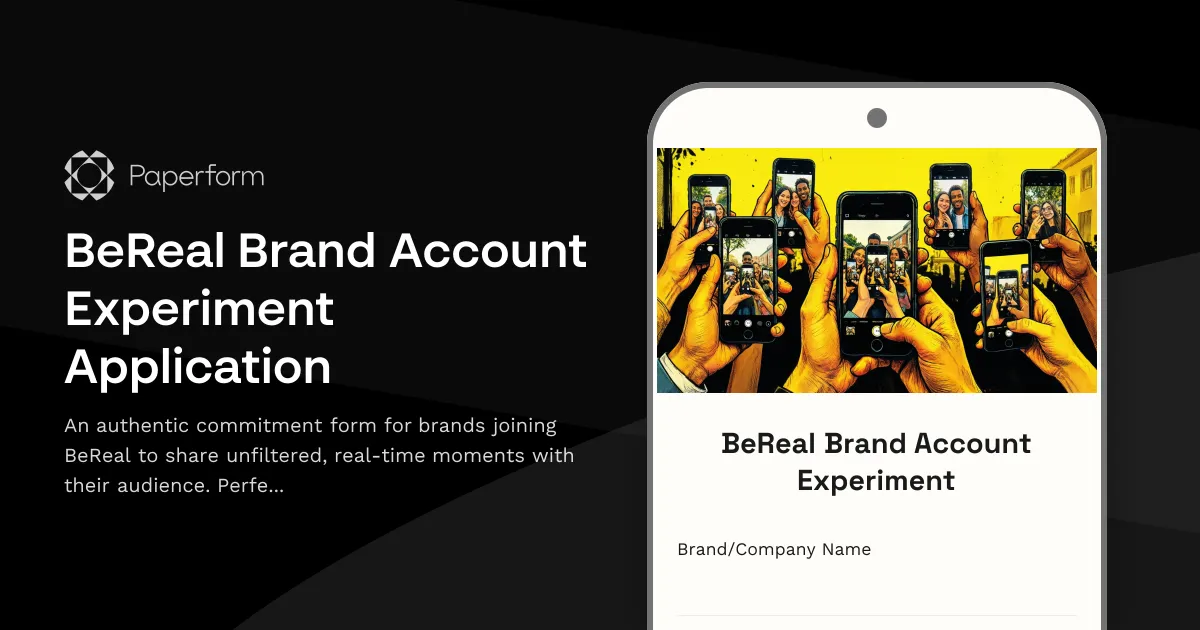 BeReal Brand Account Experiment Application
