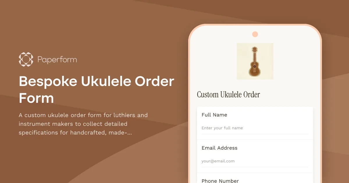 Bespoke Ukulele Order Form