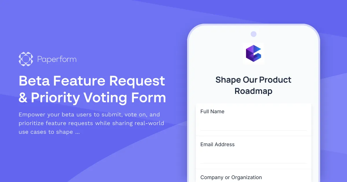 Beta Feature Request & Priority Voting Form