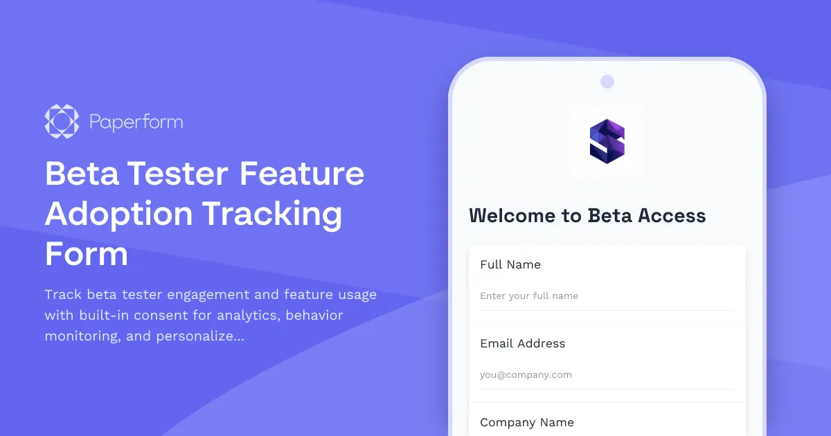 Beta Tester Feature Adoption Tracking Form