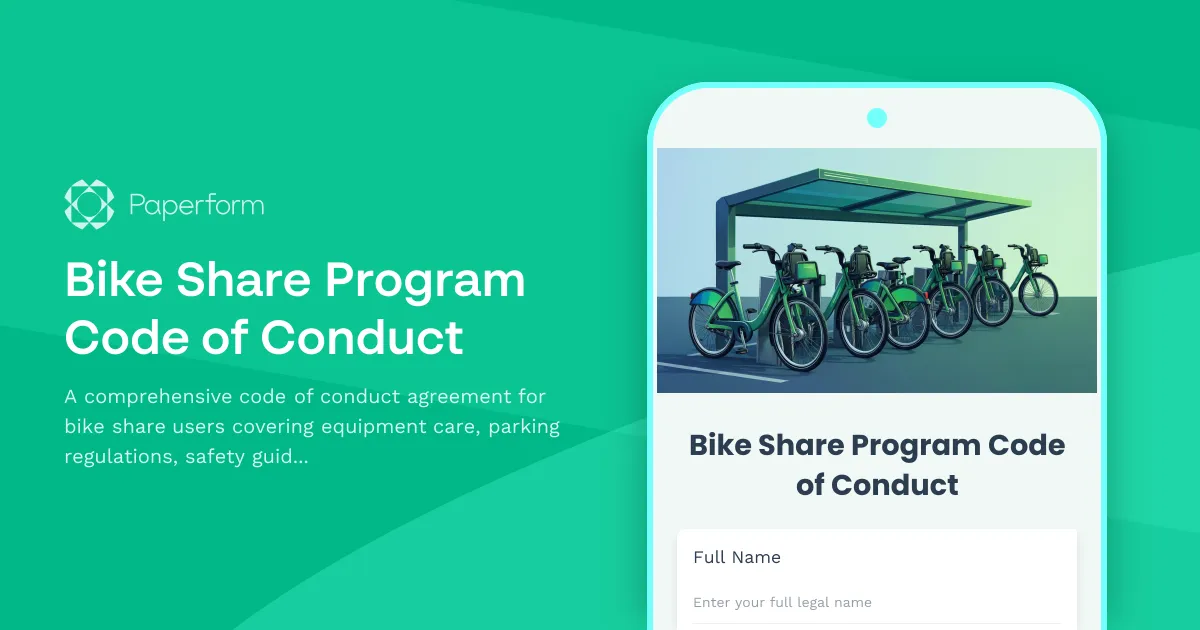 Bike Share Program Code of Conduct