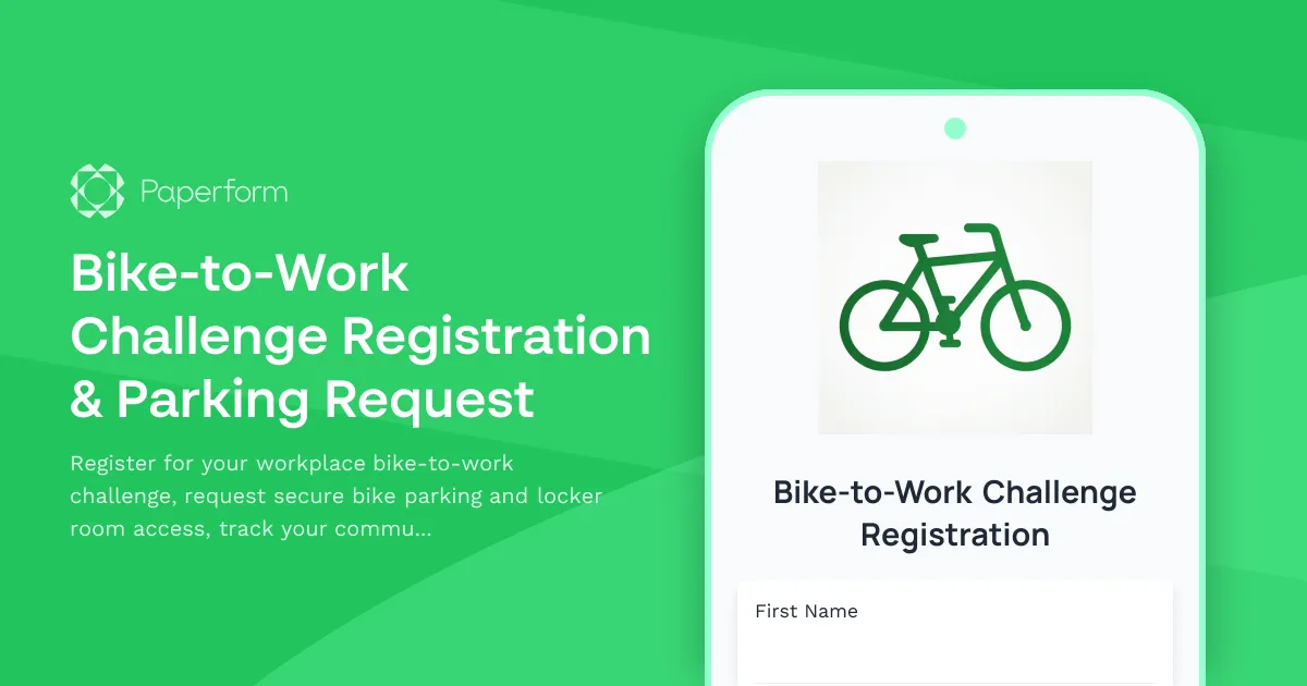 Bike-to-Work Challenge Registration & Parking Request