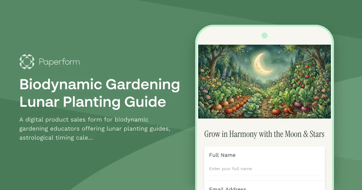 Biodynamic Gardening Lunar Planting Guide