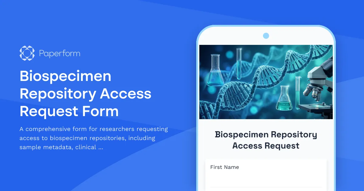Biospecimen Repository Access Request Form