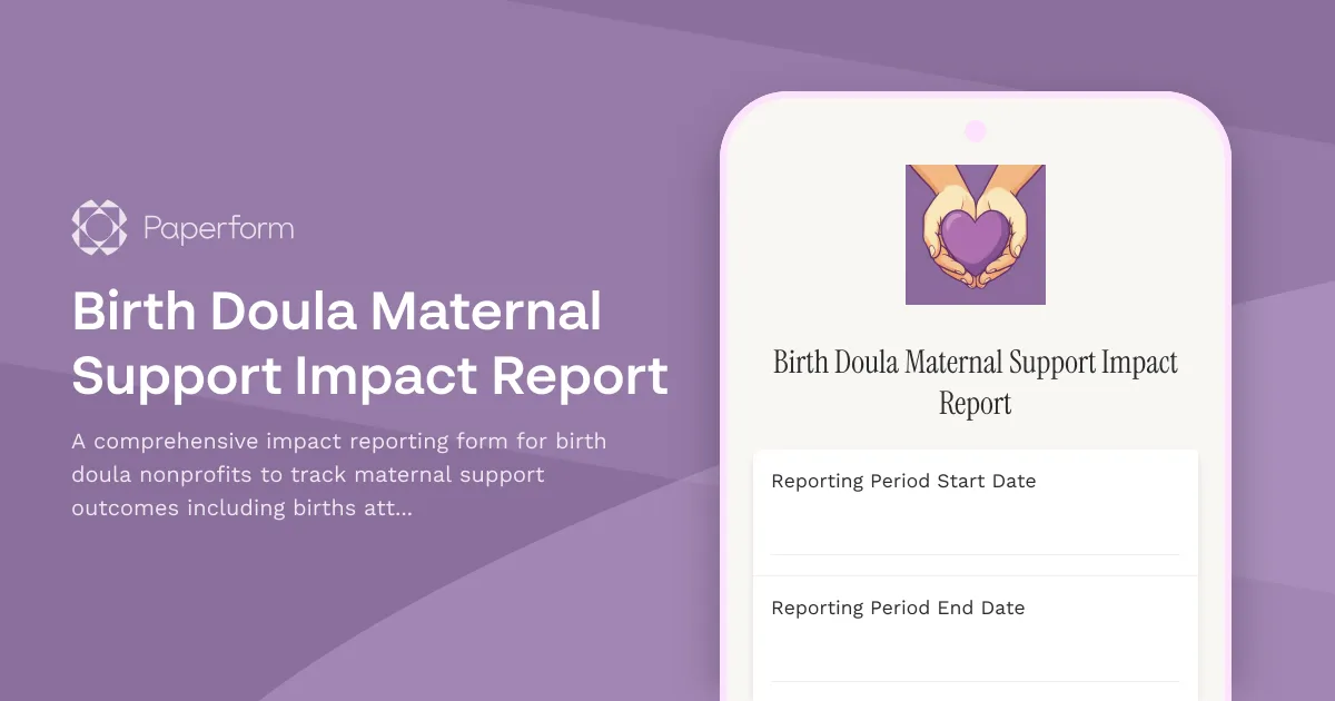 Birth Doula Maternal Support Impact Report