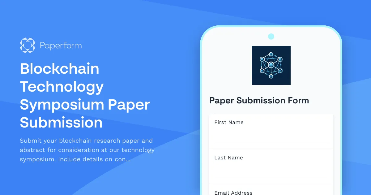 Blockchain Technology Symposium Paper Submission