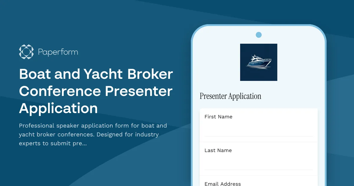 Boat and Yacht Broker Conference Presenter Application