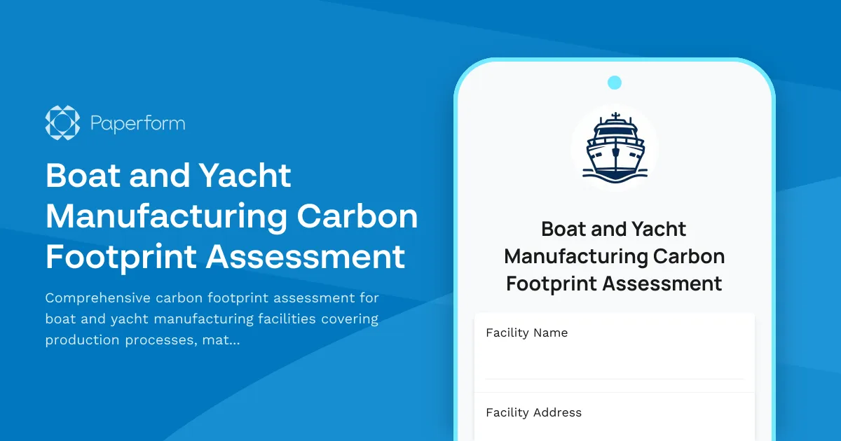 Boat and Yacht Manufacturing Carbon Footprint Assessment