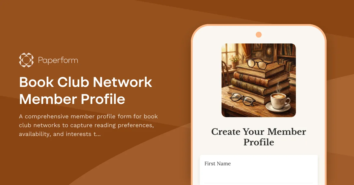 Book Club Network Member Profile