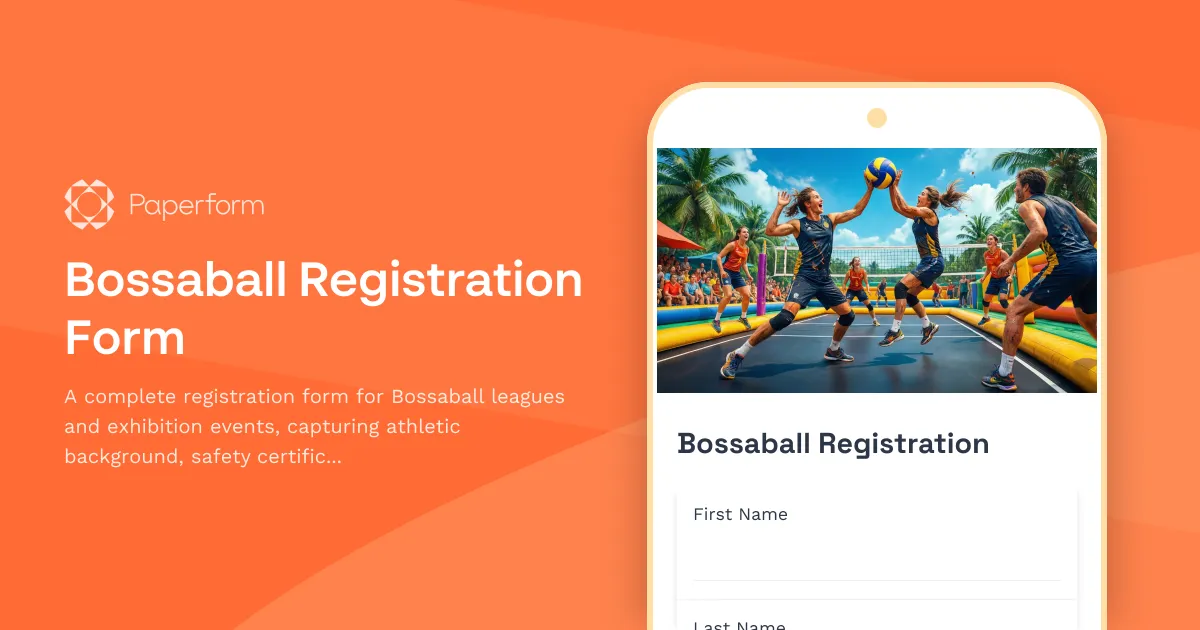 Bossaball Registration Form