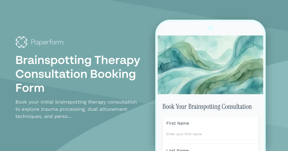 Brainspotting Therapy Consultation Booking Form