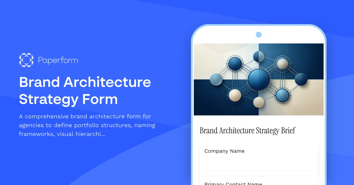 Brand Architecture Strategy Form