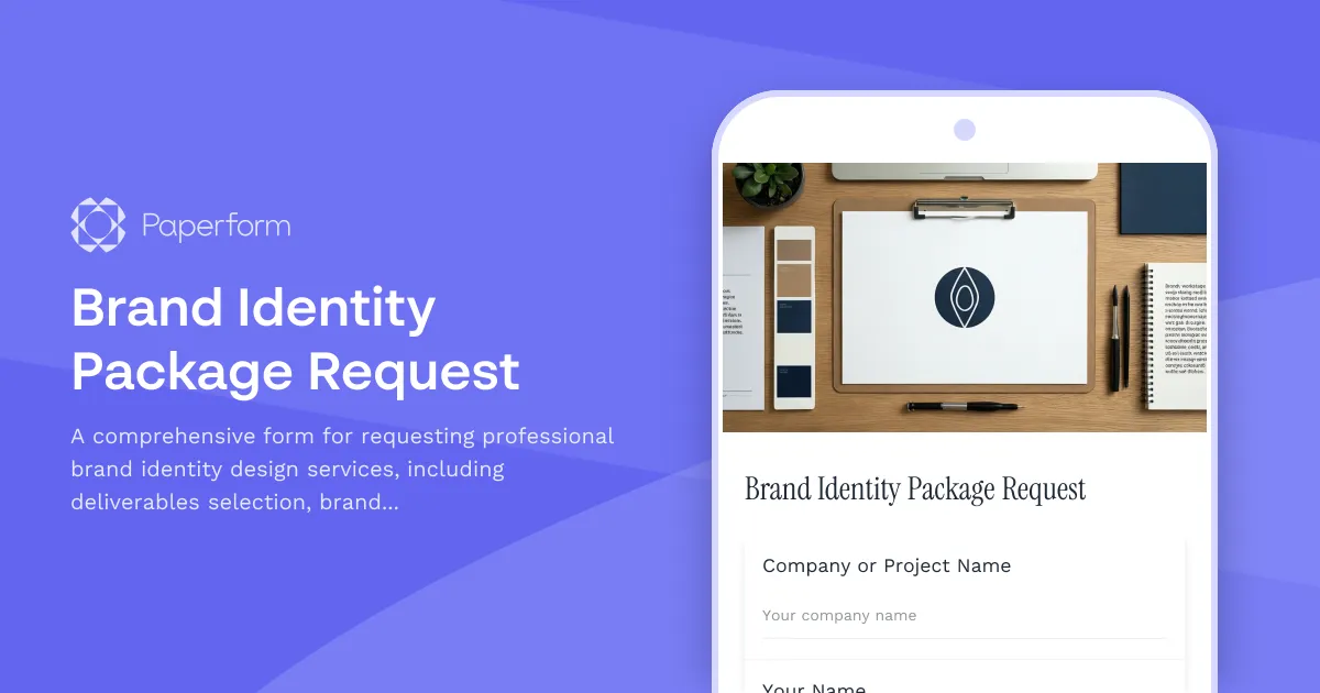 Brand Identity Package Request