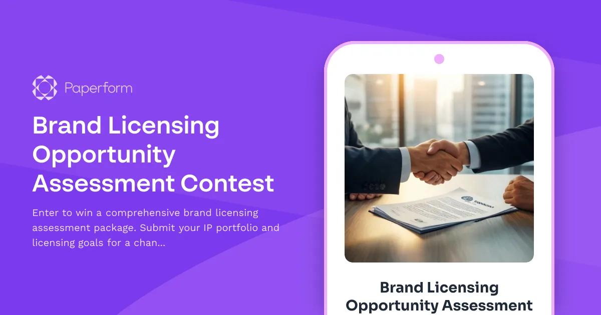 Brand Licensing Opportunity Assessment Contest