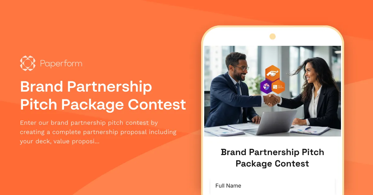 Brand Partnership Pitch Package Contest