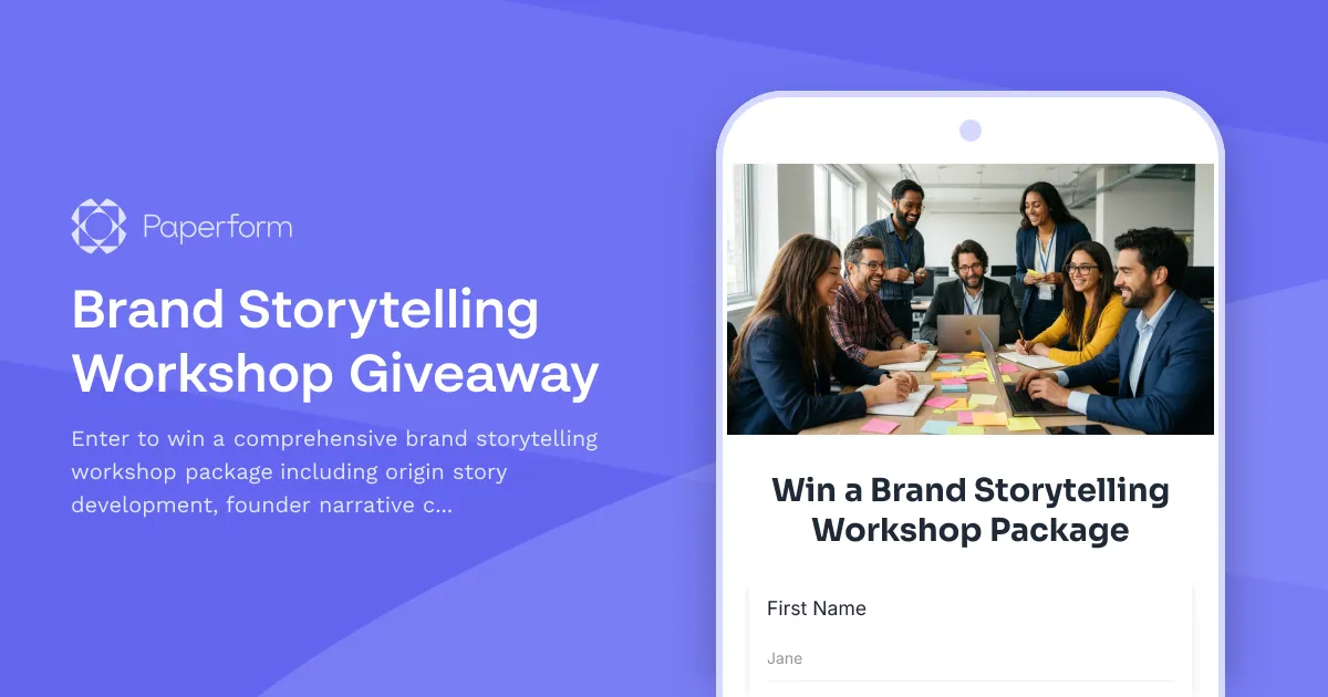 Brand Storytelling Workshop Giveaway