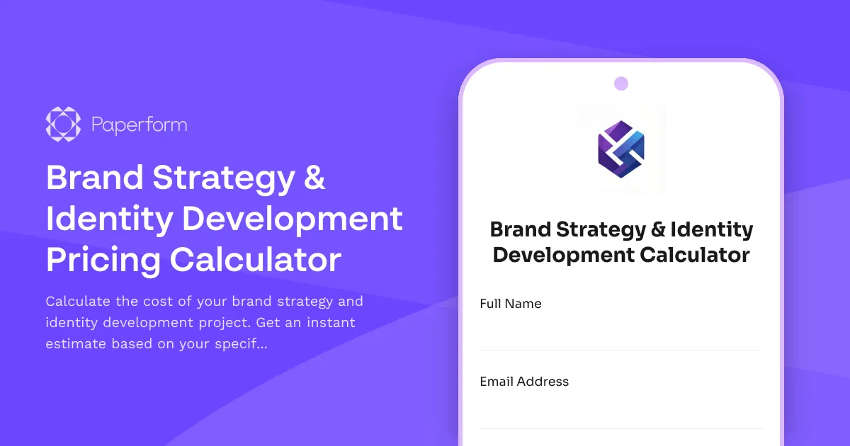 Brand Strategy & Identity Development Pricing Calculator