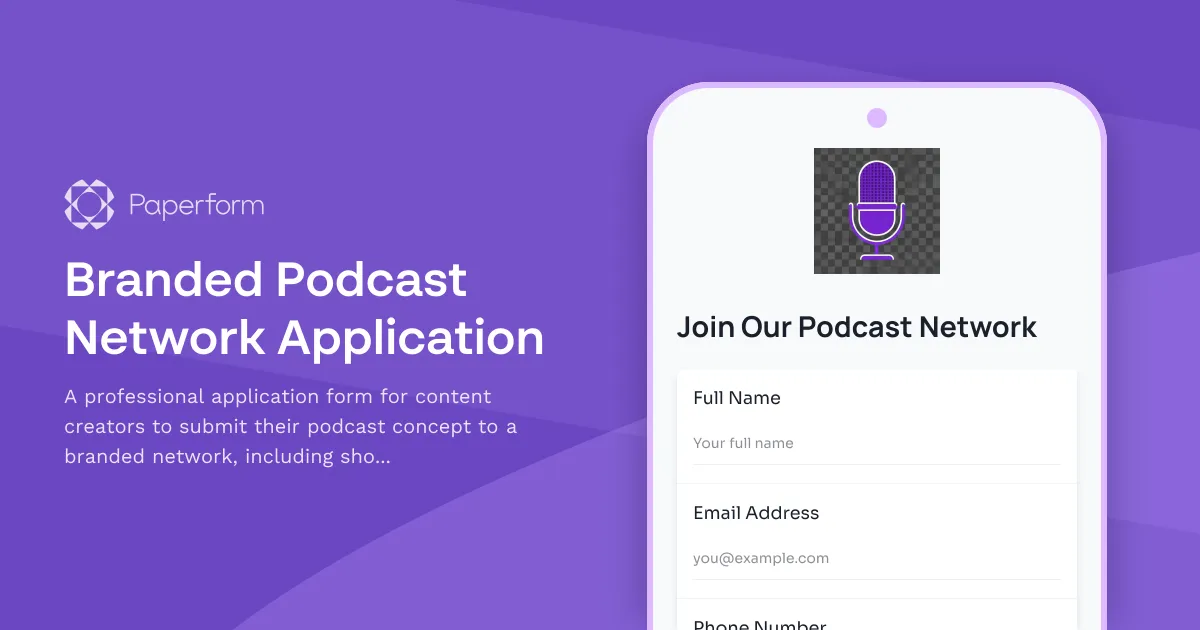 Branded Podcast Network Application