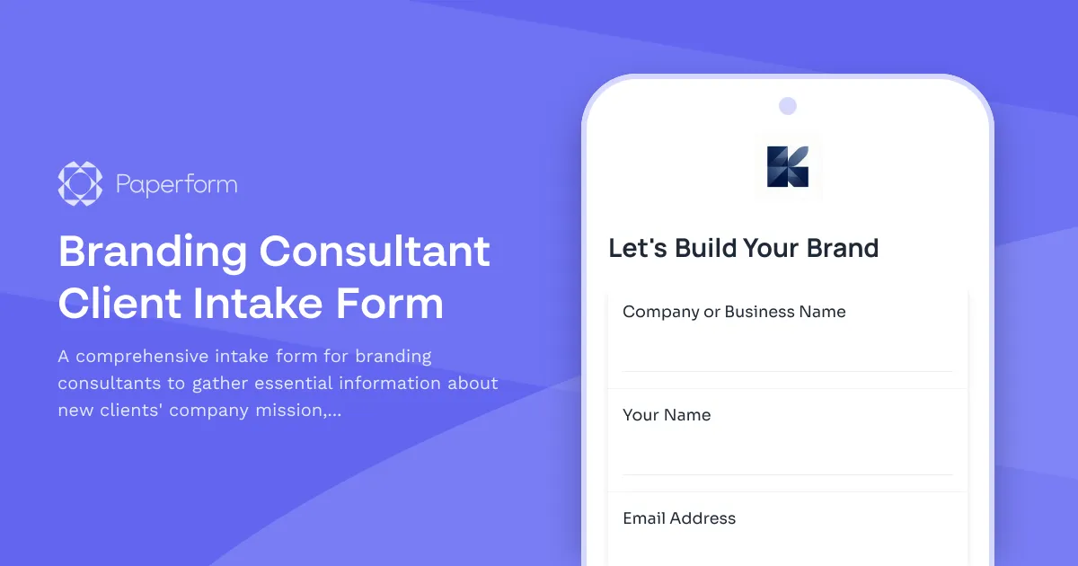 Branding Consultant Client Intake Form