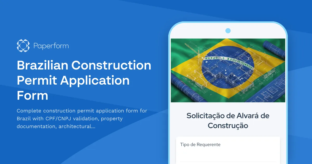 Brazilian Construction Permit Application Form