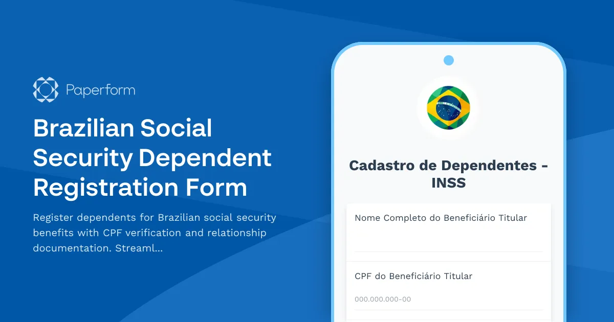 Brazilian Social Security Dependent Registration Form