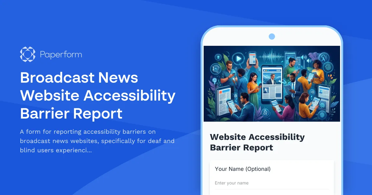 Broadcast News Website Accessibility Barrier Report