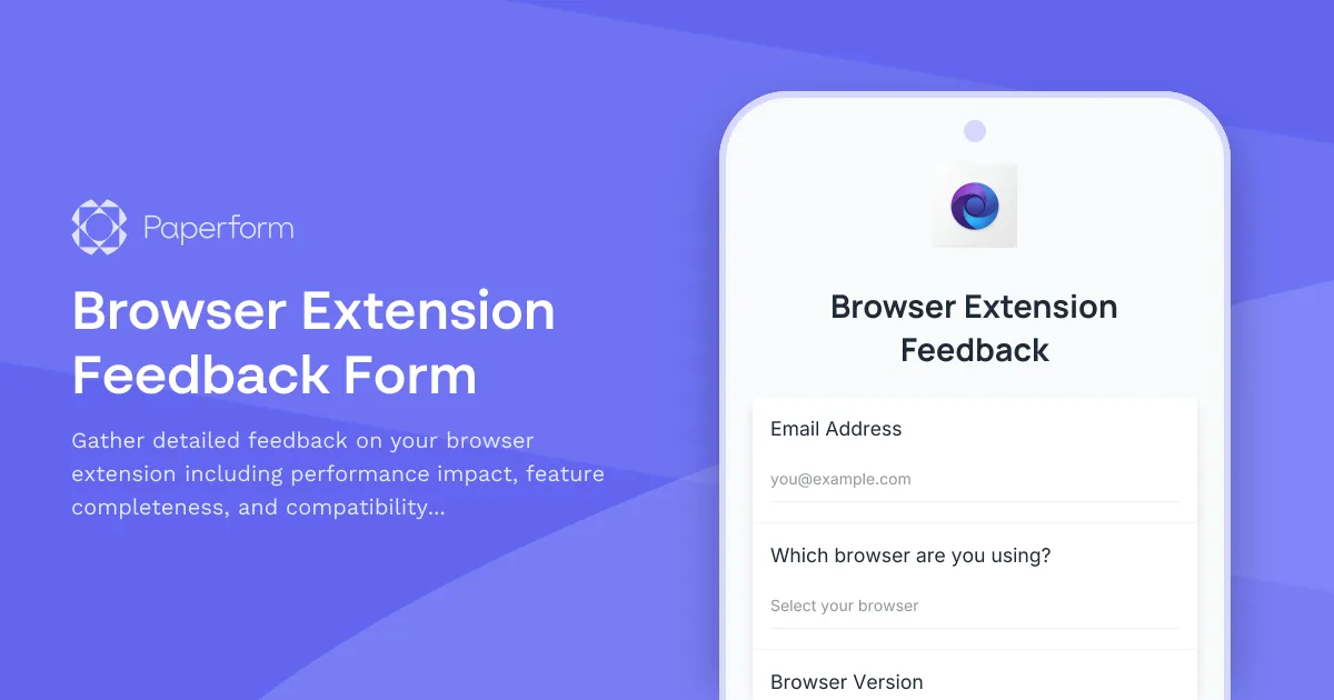 Browser Extension Feedback Form