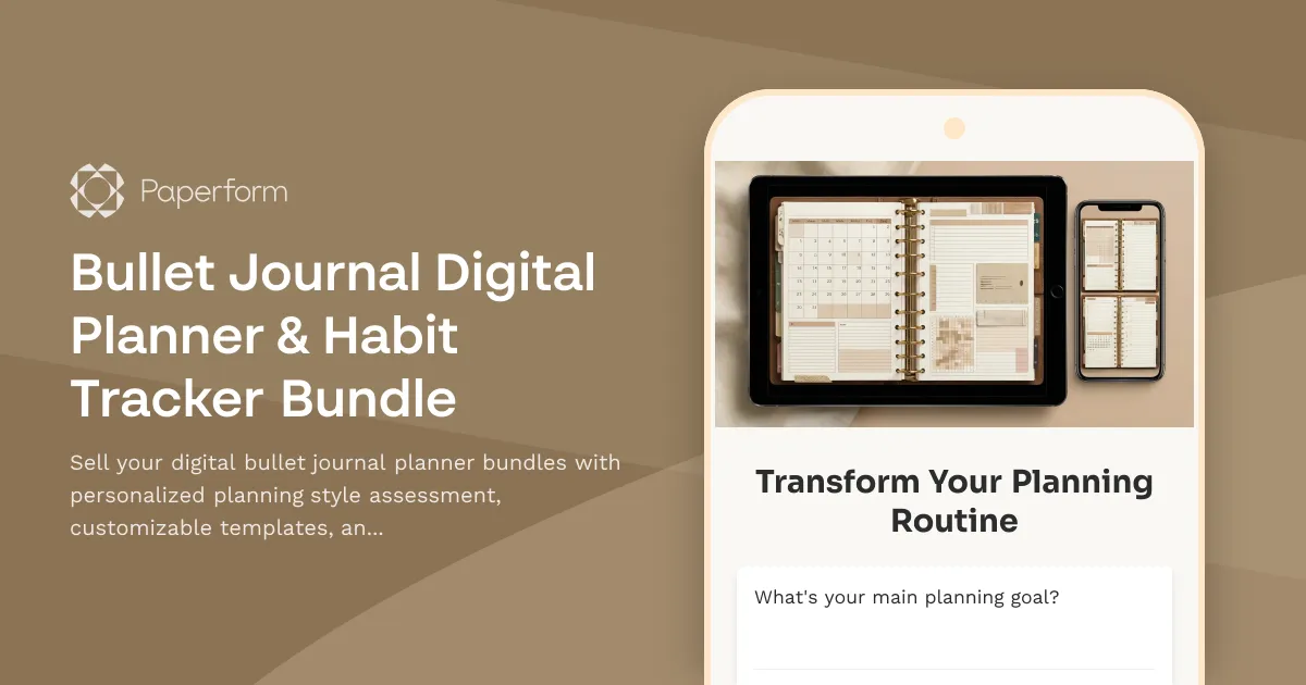 Bullet Journal Digital Planner & Habit Tracker Bundle