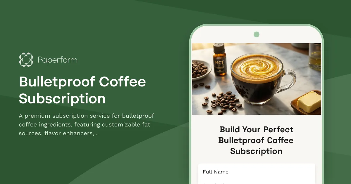 Bulletproof Coffee Subscription