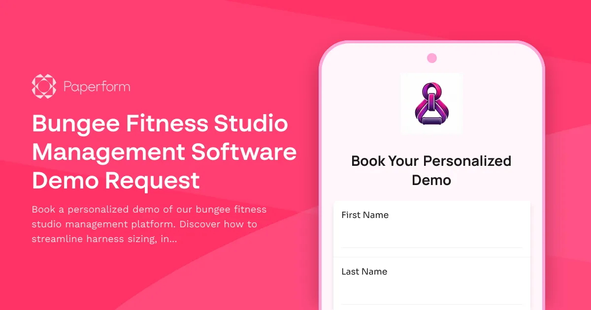 Bungee Fitness Studio Management Software Demo Request