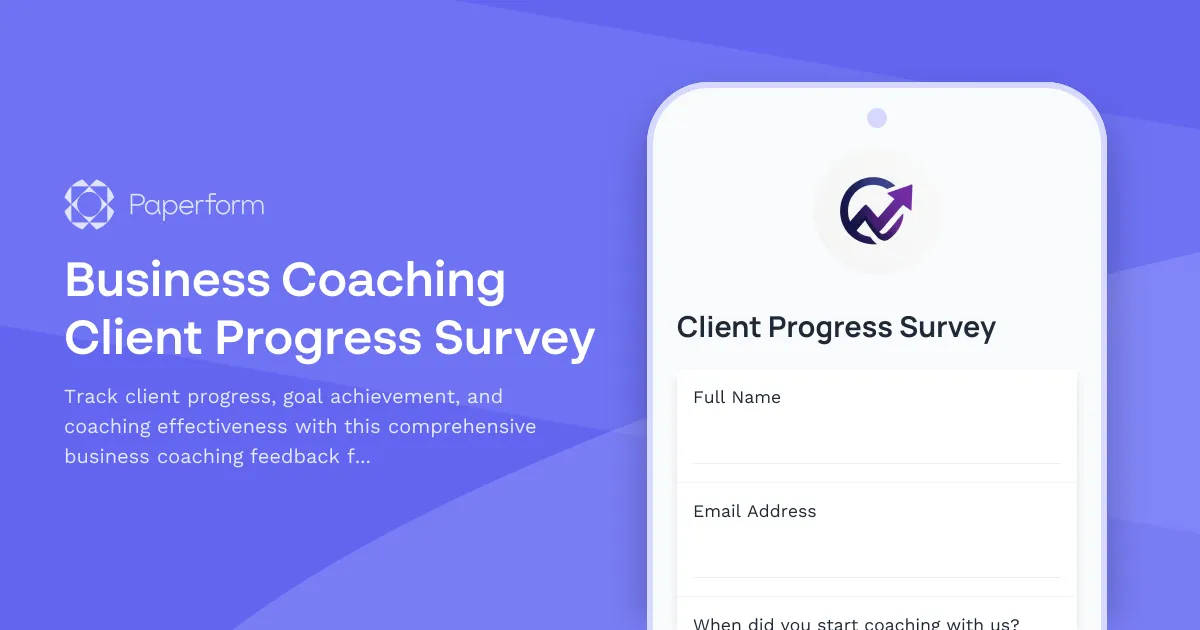Business Coaching Client Progress Survey