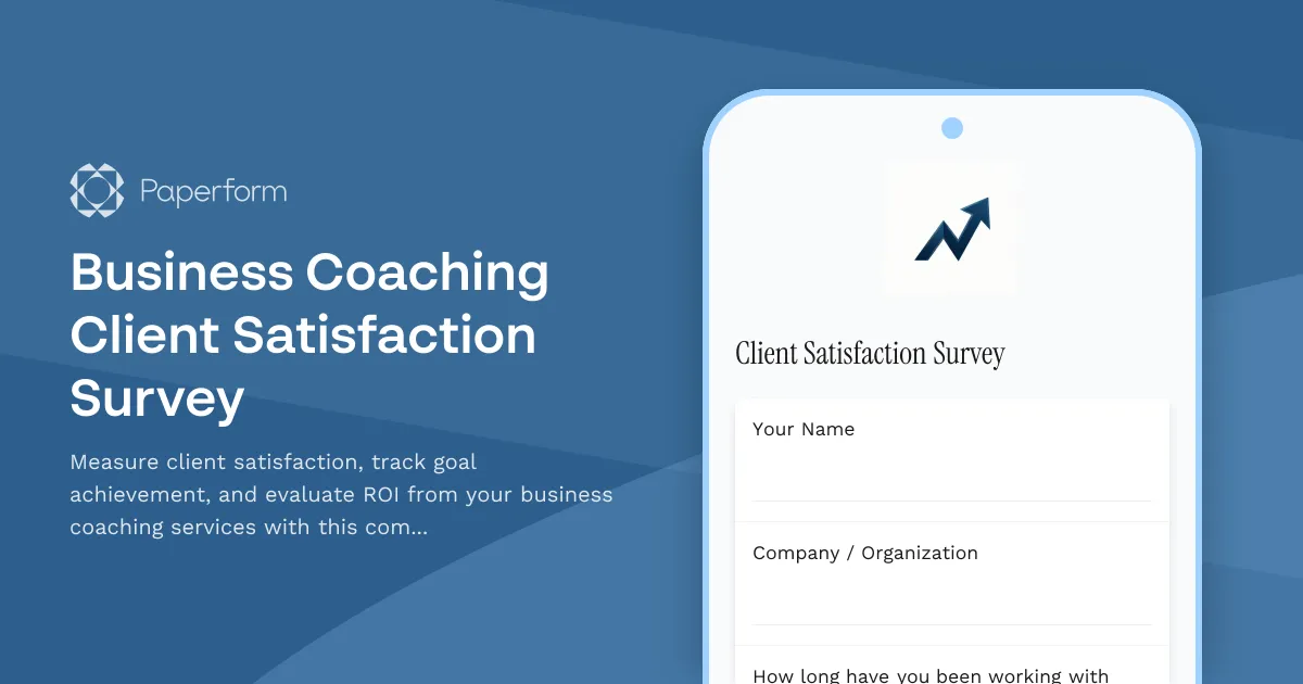 Business Coaching Client Satisfaction Survey