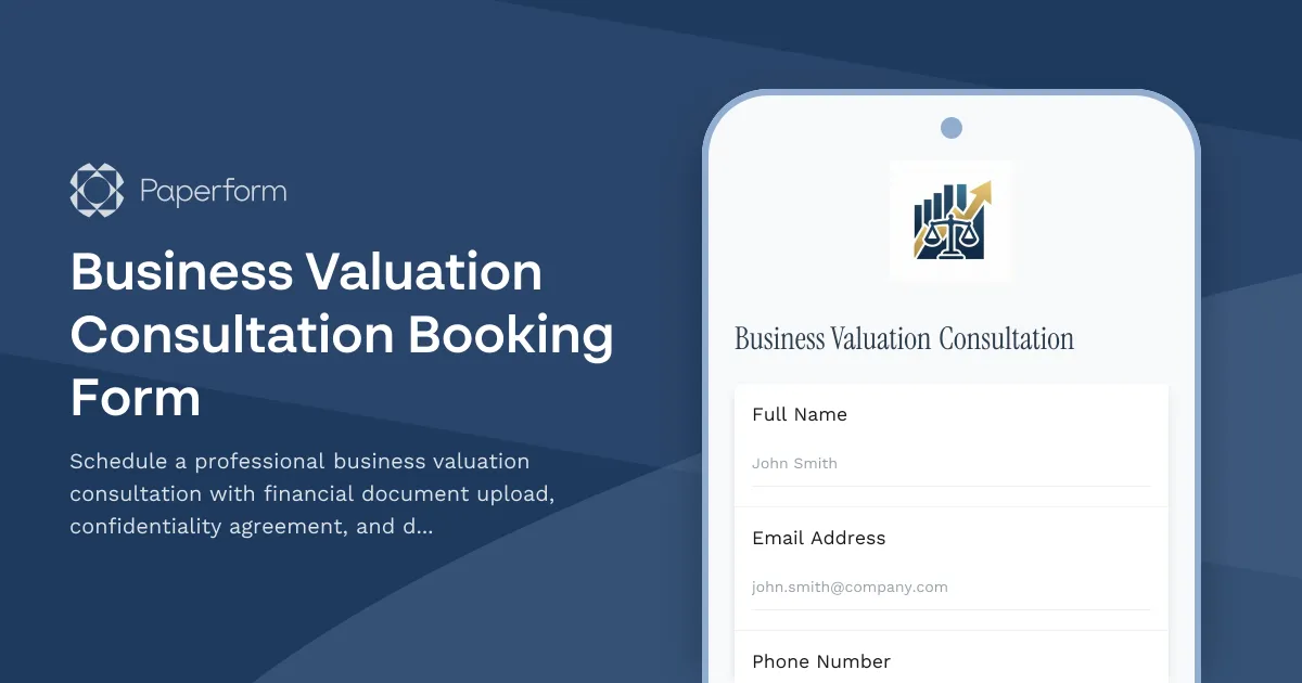 Business Valuation Consultation Booking Form