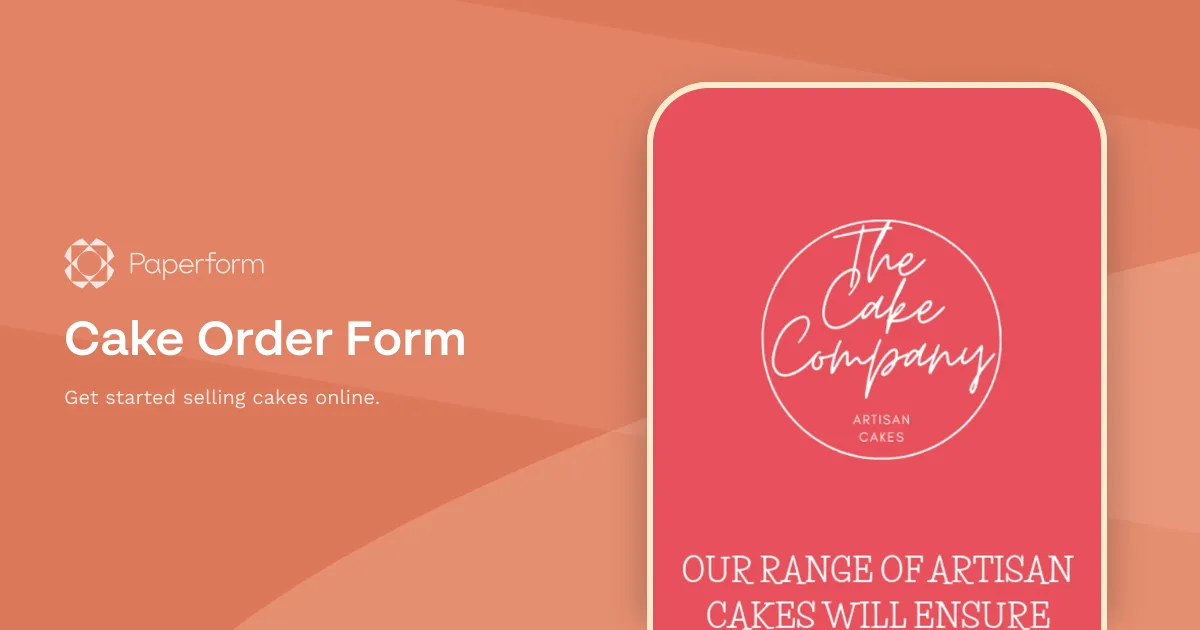 Cake Order Form