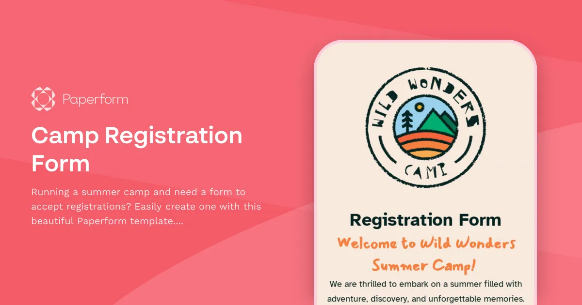 Camp Registration Form