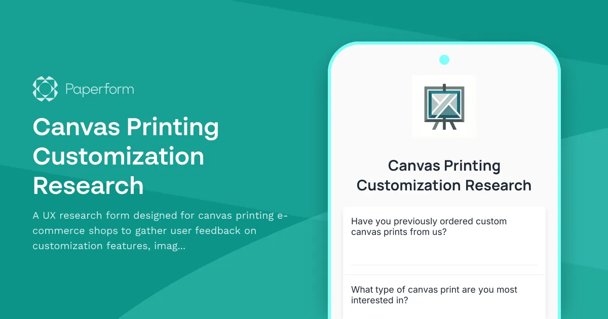 Canvas Printing Customization Research
