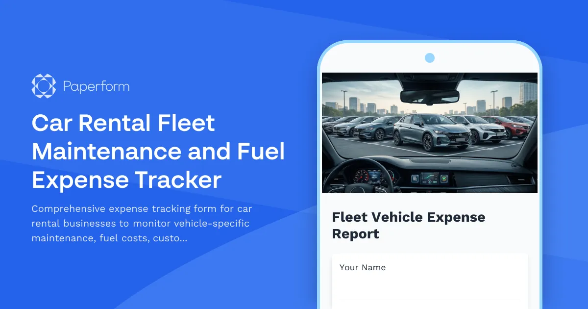 Car Rental Fleet Maintenance and Fuel Expense Tracker