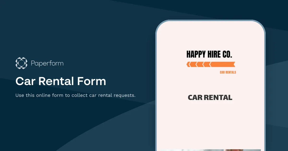 Car Rental Form