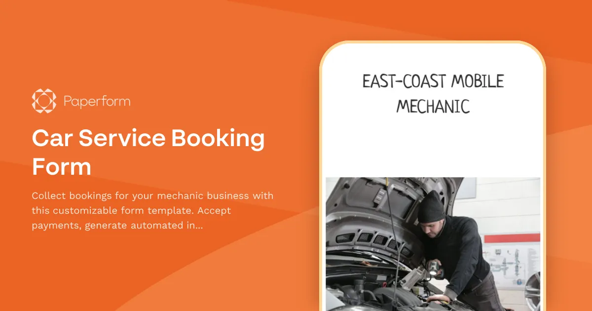 Car Service Booking Form