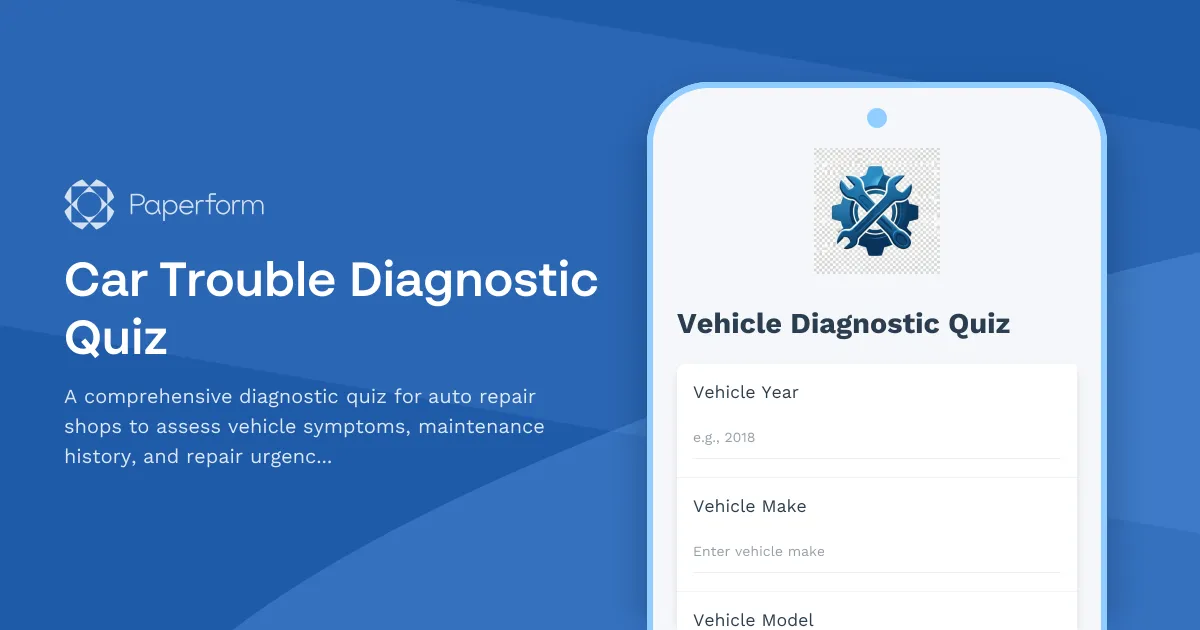 Car Trouble Diagnostic Quiz