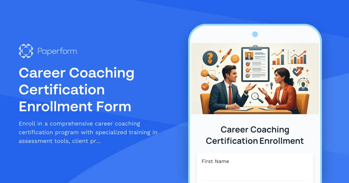 Career Coaching Certification Enrollment Form